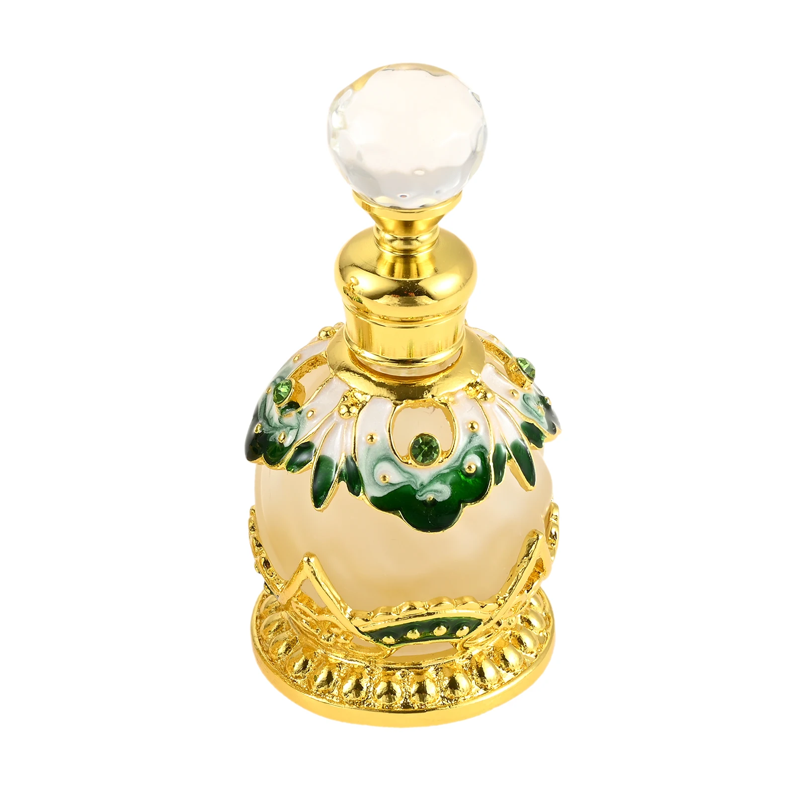 1pc Vintage Gilded Enamel Frosted Glass Bottle Home Ornament 83cm Mini Retro Empty Perfume Jar Decor Home SPA Yoga Hotel Tearoom
