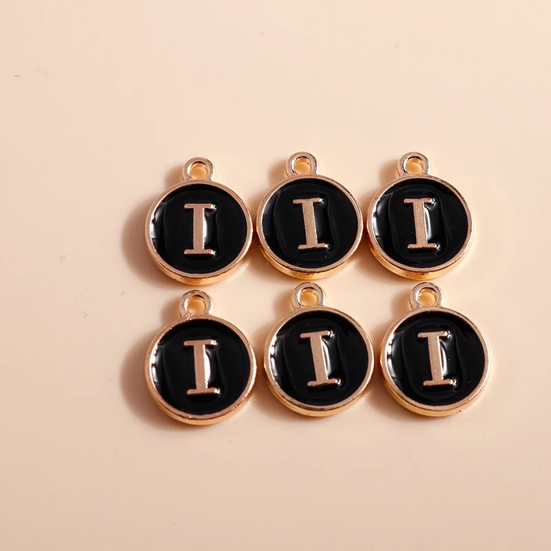 20 Stück 12x15mm Niedliche Schwarze Emaille A-Z 26 Alphabet-Buchstaben Anhänger für Schmuckherstellung Ohrringe Halsketten DIY Bastelzubehör – Detail 11