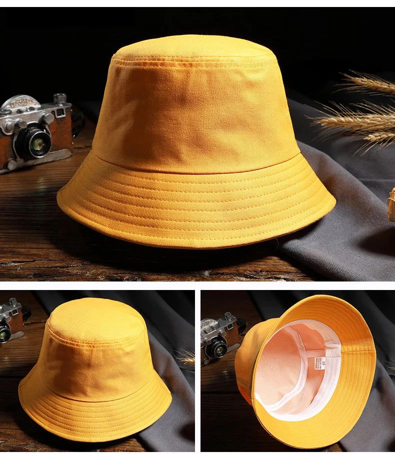 Custom LOGO Bucket Hat Women Men Hip Hop Beach Sun Hat Summer Sunshade Fishing Hats Casual Outdoor Fishermen Cap Panama