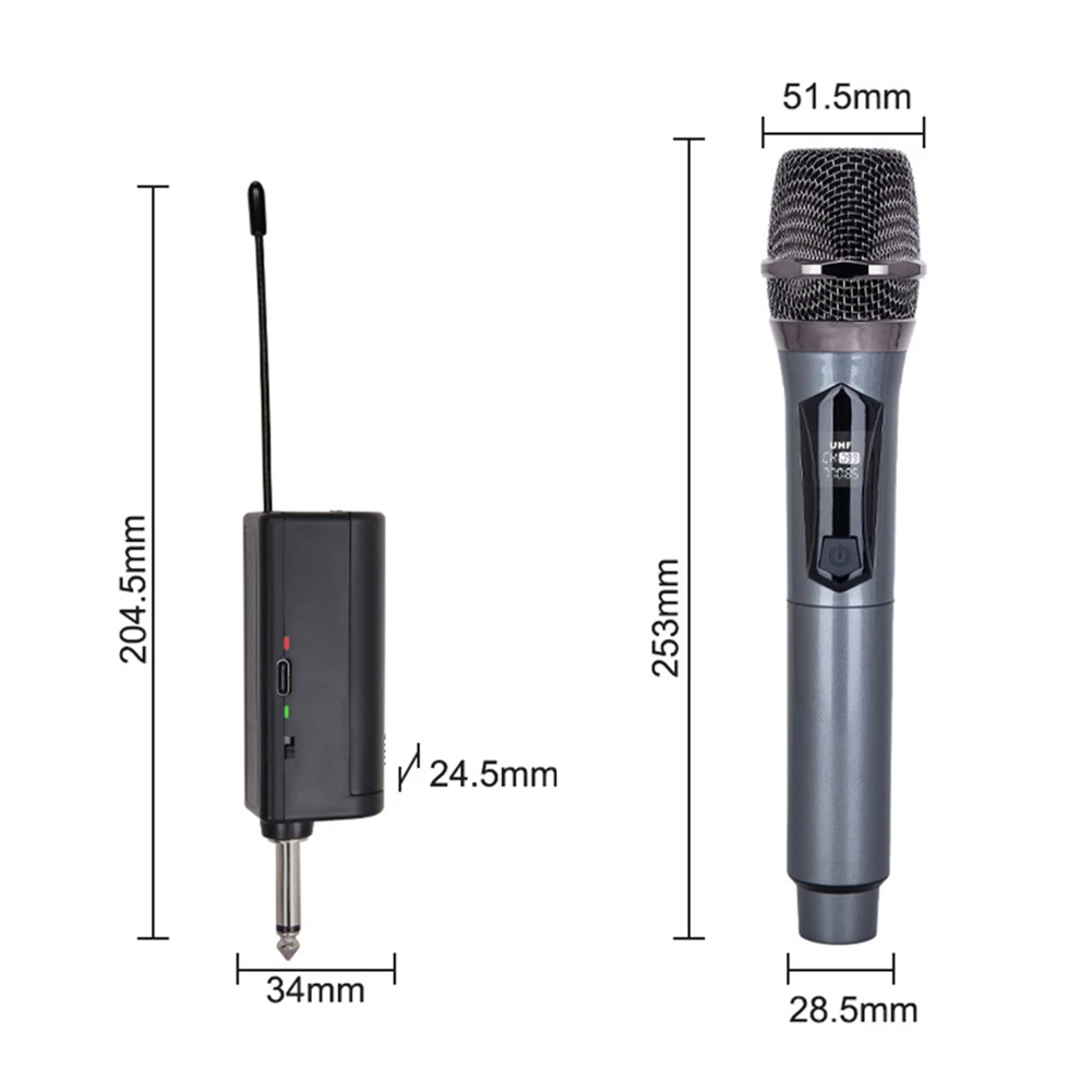 Practical Wireless Microphone Wireless Microphones 30m Transmission Cardioid Dynamic Capsule Outdoor Activities