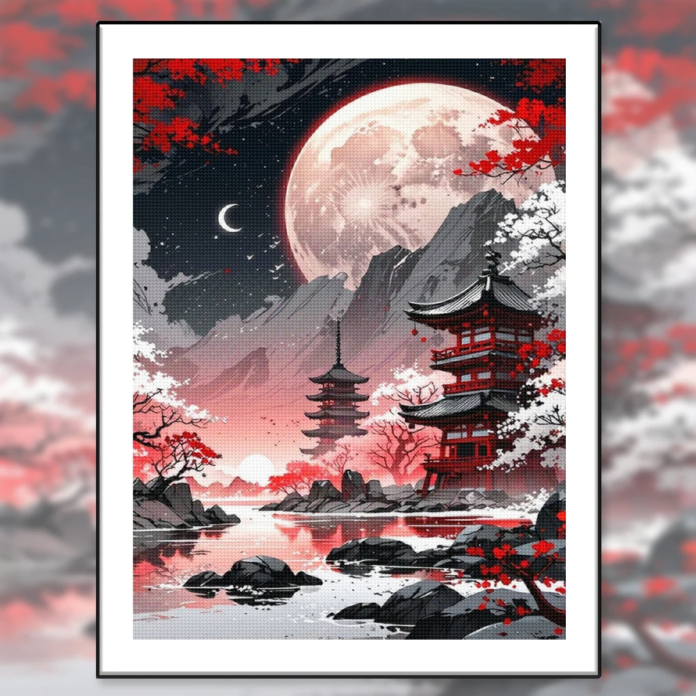 unframe 5D Diamond Painting New Arrivals Fantasy Moon Tree Landscape Full Drill Rhinestones Mosaic Embroidery Handmade Home Deco
