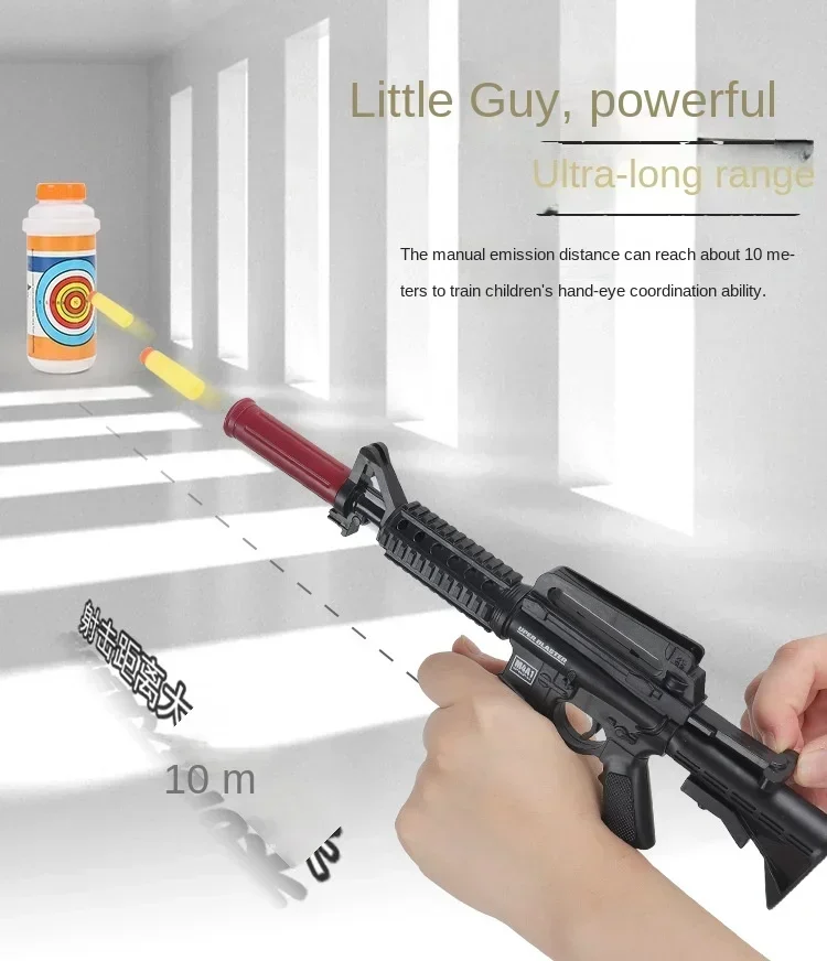 Soft Bullet Mini AK47 M4A1 Abschlagbare Spielzeugpistole Gewehr Shell Auswurf Spielzeugpistole Modell Kinder Weihnachtsgeschenke Spielzeug für Erwachsene – Detail 2