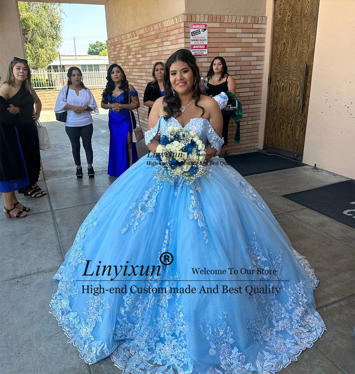 

Elegant 3D Floars Quinceanera Dresses Appliques Lce Sweet 16 Gown Corset Birthday Ball Gown Customized Vestido De 15 XV Anos