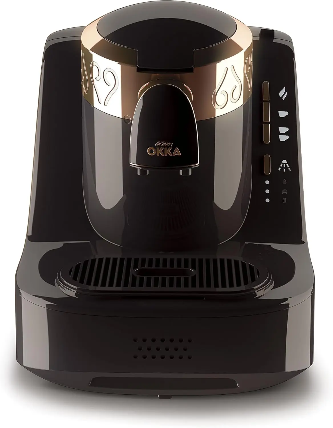 Turkish/Greek Coffee Machine, USA 120V UL, Black/Copper (Gold)