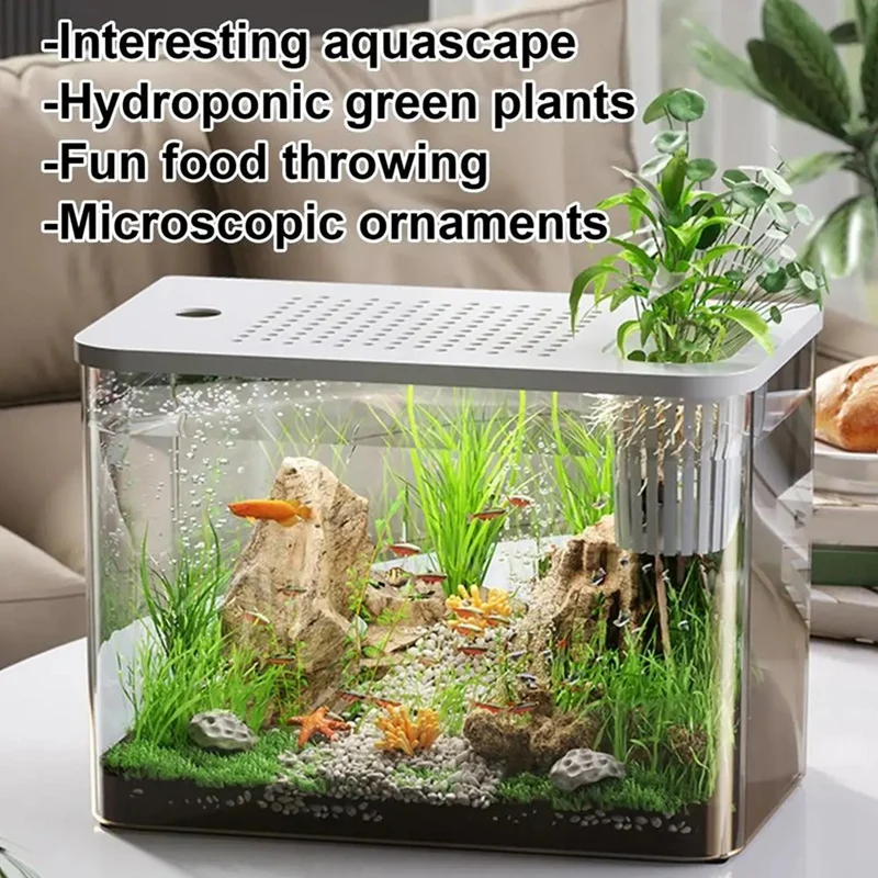 

Fish Tank Aquarium Transparent Desktop Tank Turtle Aquarium Small Aquariums Decorative Fish Container For Fish