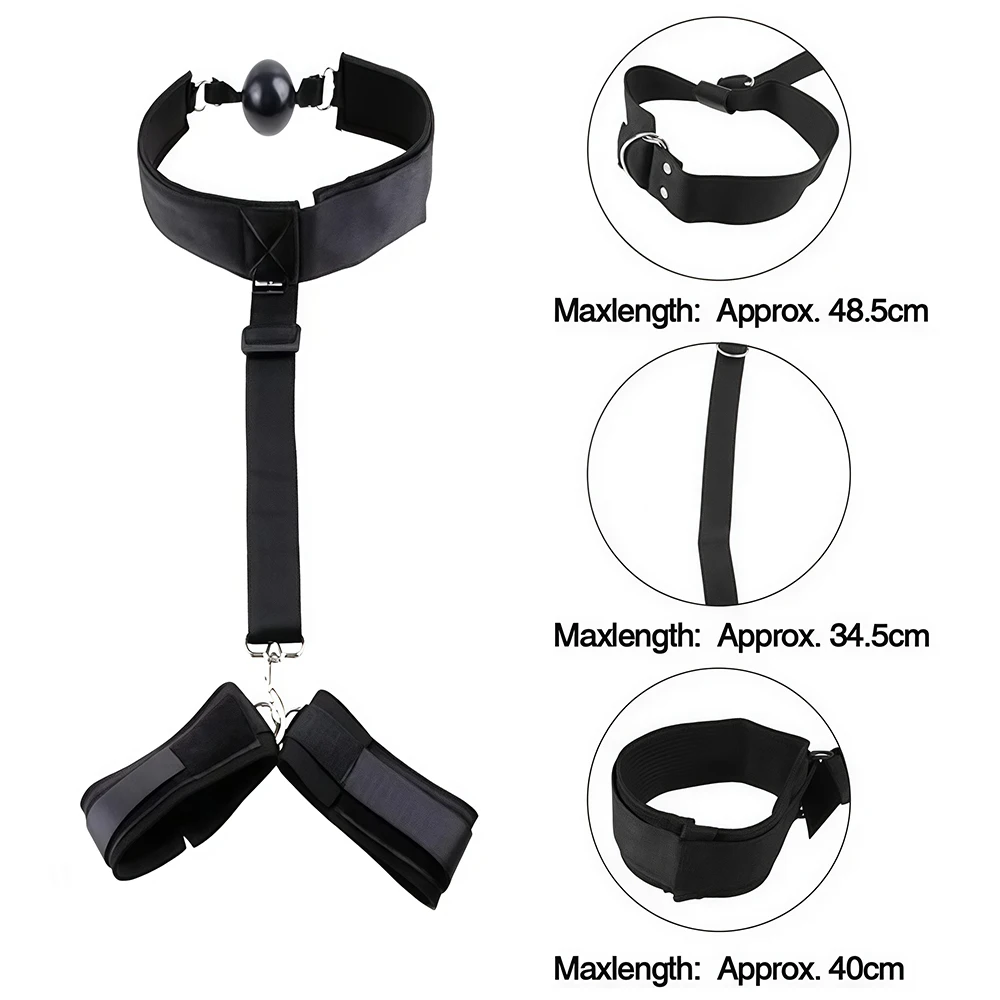 BDSM Bondage Gear Adjustable Handcuffs Ankle Cuffs Open Leg Restraint Fetish Sex Toys For Woman Couples Adult Games No Vibator