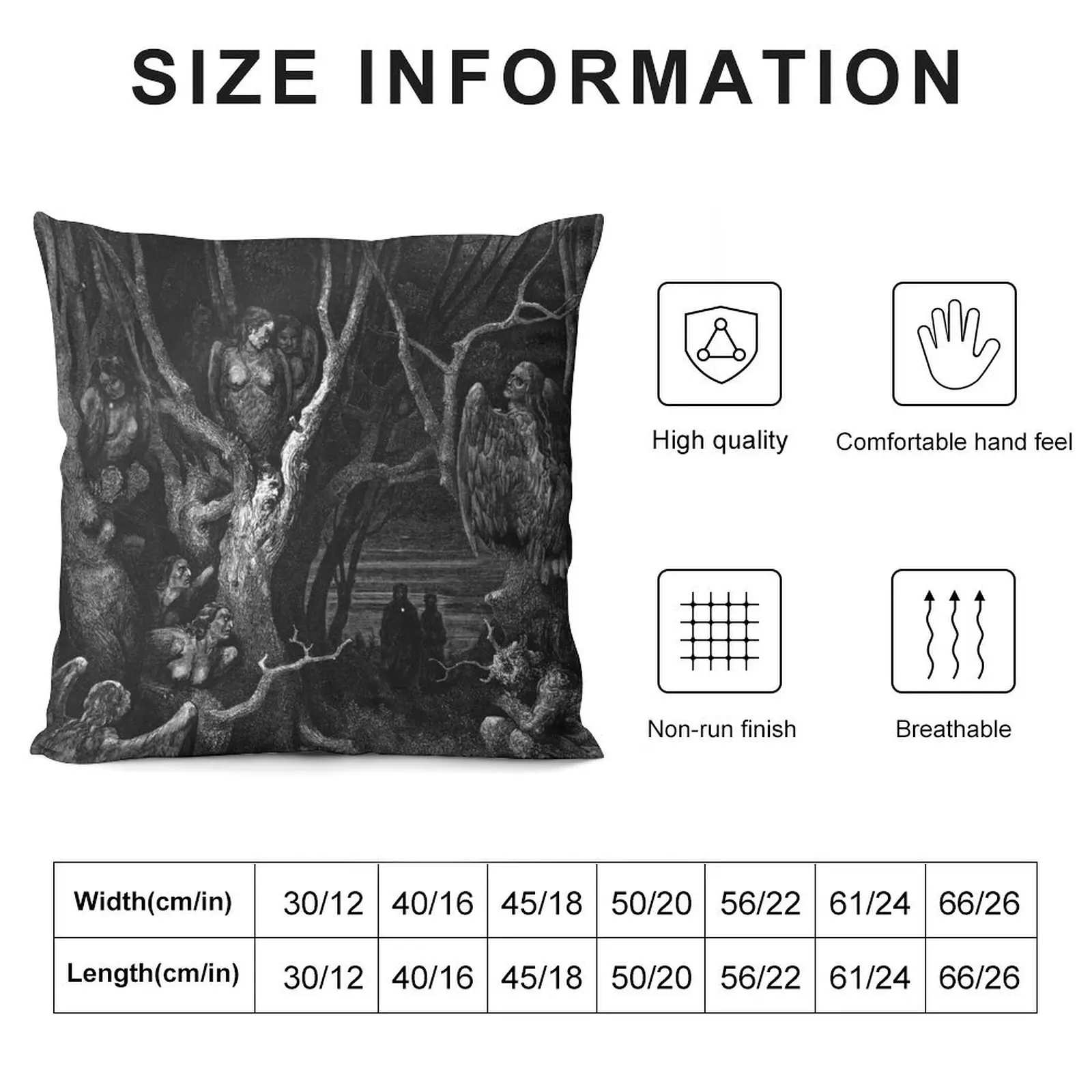 Brute Harpies – Dante's Inferno (Alighieri, Dante) Throw Pillow Cushions luxury decor pillow