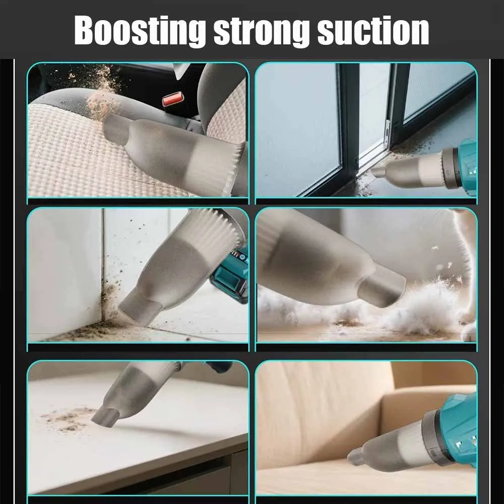 

For Makita 18V Battery Brushless 3-Gears Cordless Blower Vacuum Cleaner Air Duster 2in1 Handheld Floor Carpet Car Power Tool