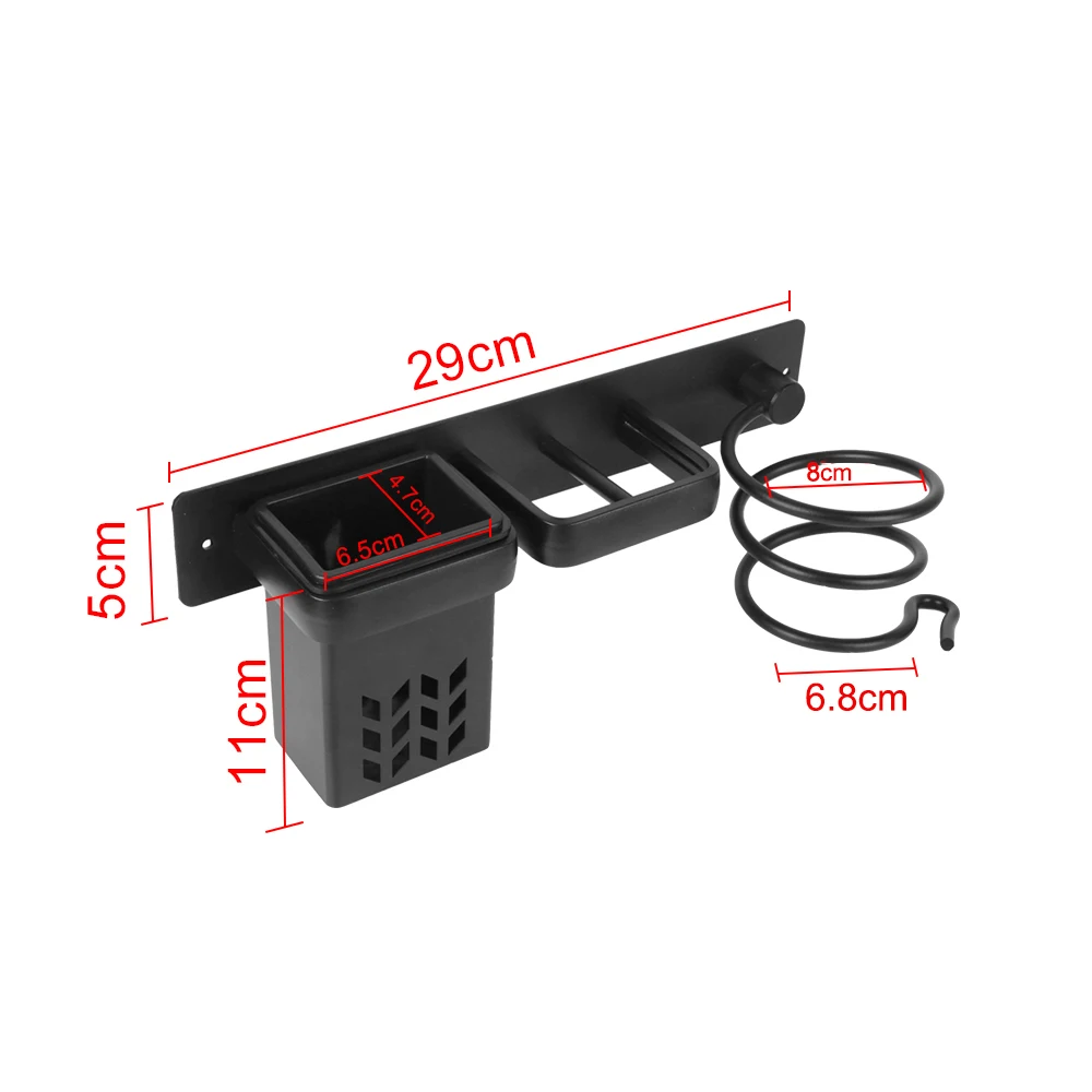 Hair Dryer Holder Rack Wall Mounted Storage Box Bathroom Hair Care Tool Storage Holder Hair Straightener Holder