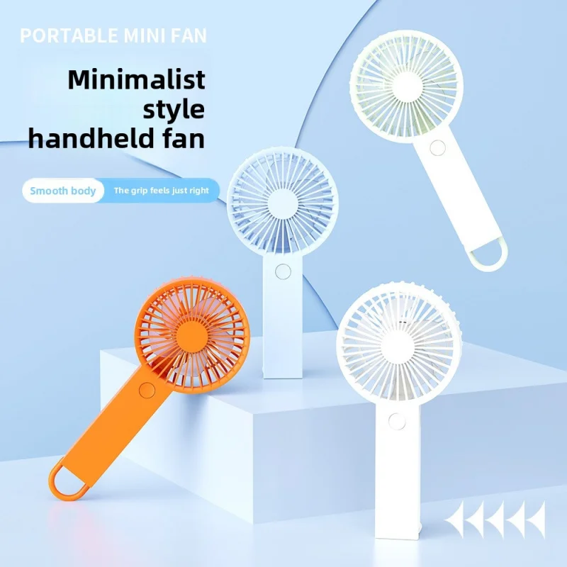 

Simple handheld portable fanUSBRechargeable Silent Outdoor Travel High-Wind Electric Fan Customizedlogo