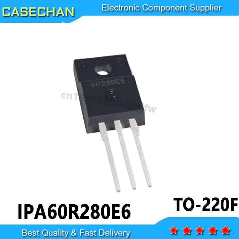 5 peças novo 6r280e6 ipa60r280e6 TO-220F 13.8a 600v