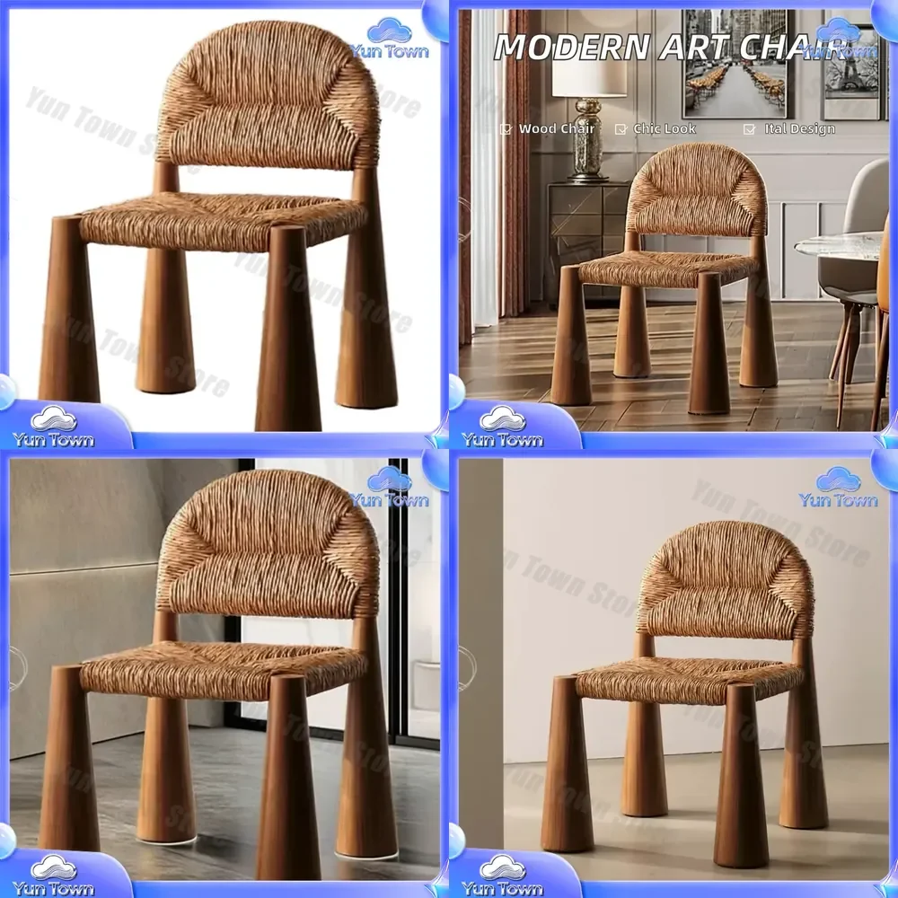 Luxury Italian Modern Style Solid Oak Dining Chair for Living Room and Family Dining