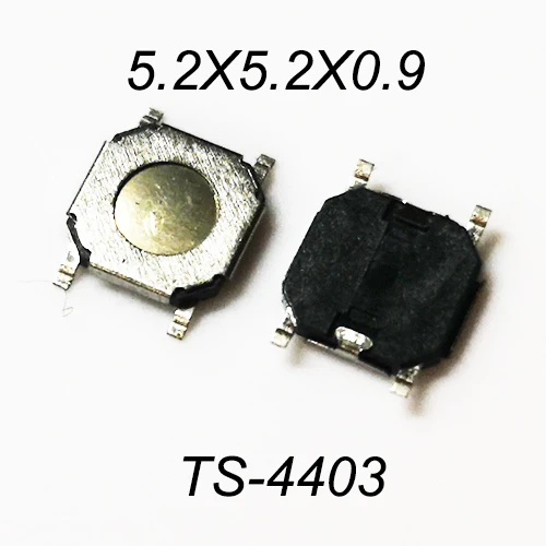 40PCS Metal Plastic Momentary Tactile Push Button Switch 5.2x5.2x1.5mm/0.9mm U Type Buttton 4Pin SMD Surface Mount