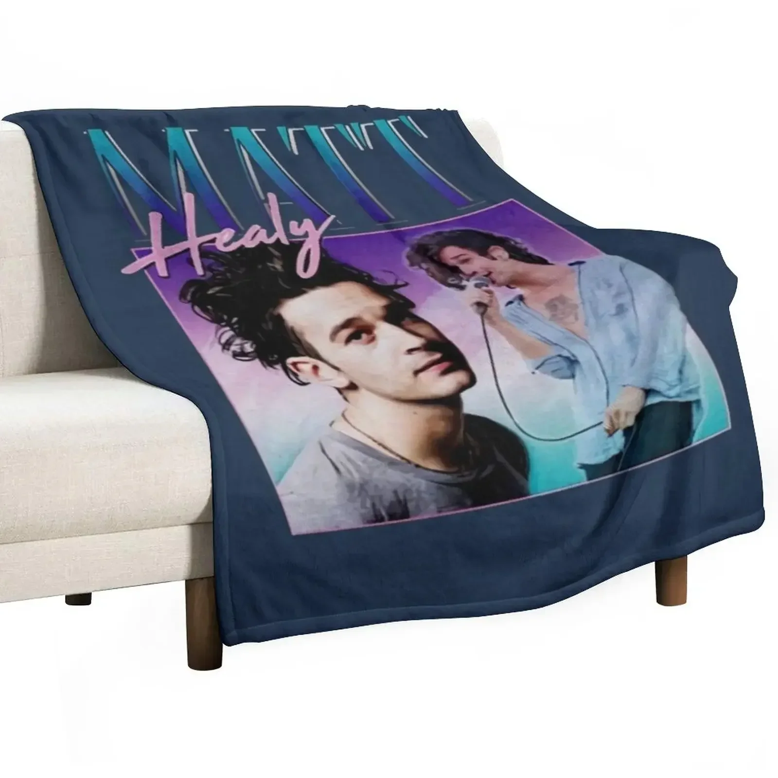 

Matt Healy HomageFunny Matty 1975 Retro 90's 80's Party Throw Blanket Bed covers for babies Blankets