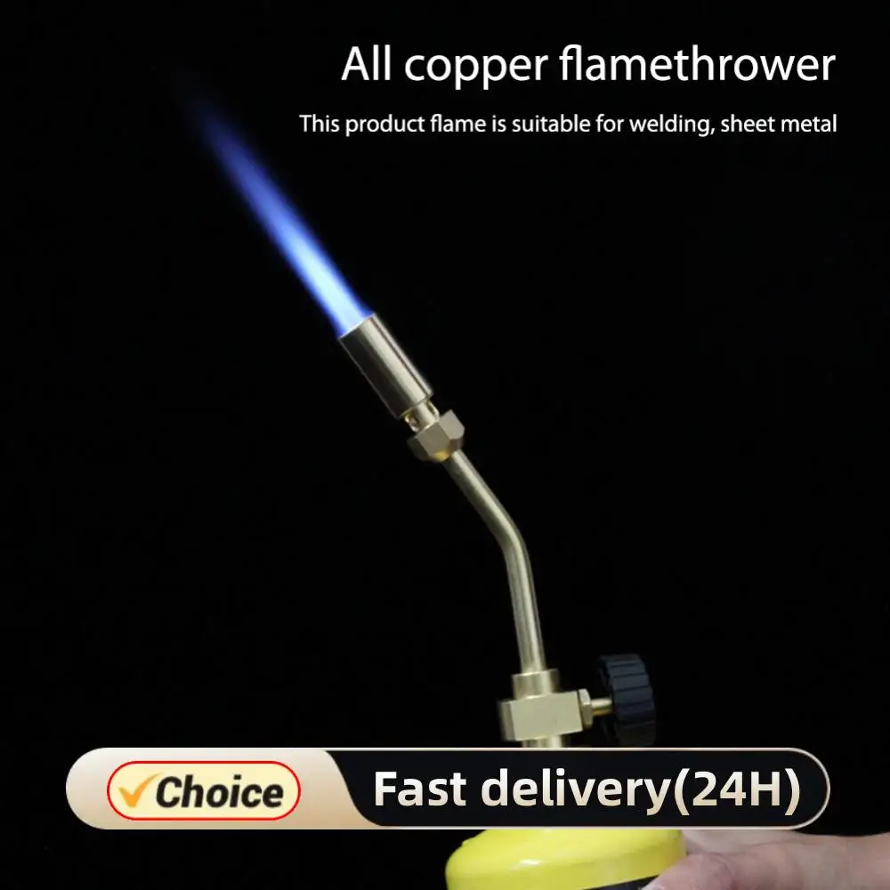 

Full Copper Propane Torch Head Pencil Flame MAPP Gas Welding Torch High Temperature Heating Gas Torch for Soldering/Brazing