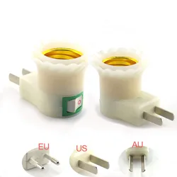 E27 Adapter Sochet podstawa lampy automatyczne obracanie konwerter do żarówki u nas państwo lampy uchwyt Mini etapie oświetlenie dyskotekowe LED światłem ue usa AU Plug