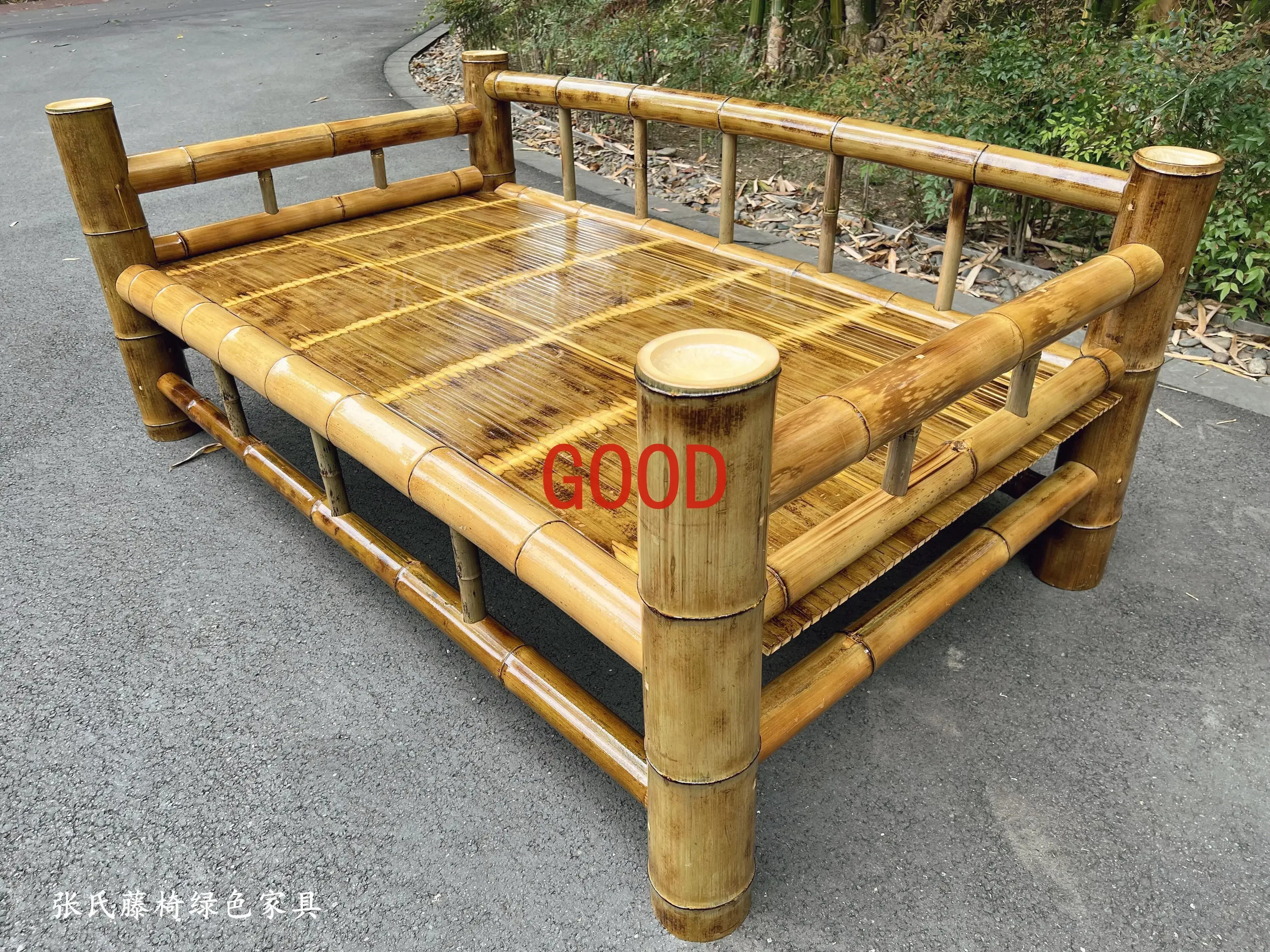 

1.2 meters bamboo bed simple lunch break sofa sofa chair bamboo bed