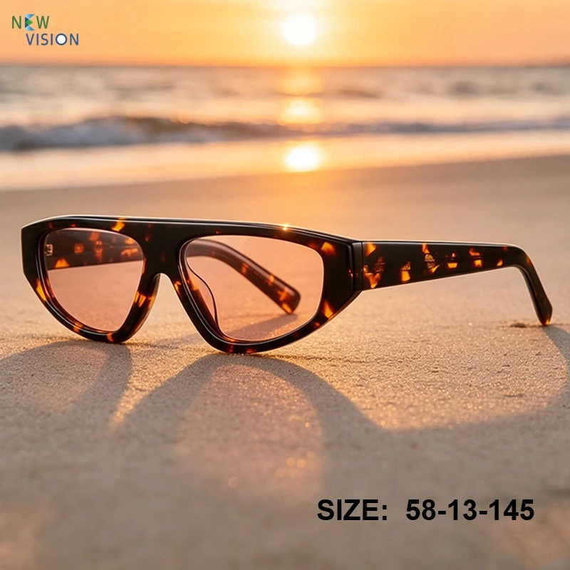 Retro Tortoise Square Sunglasses Women Polarized Pink Lens UV Protection Trendy Designer Streetwear Outdoor Driving Eyewear 2026