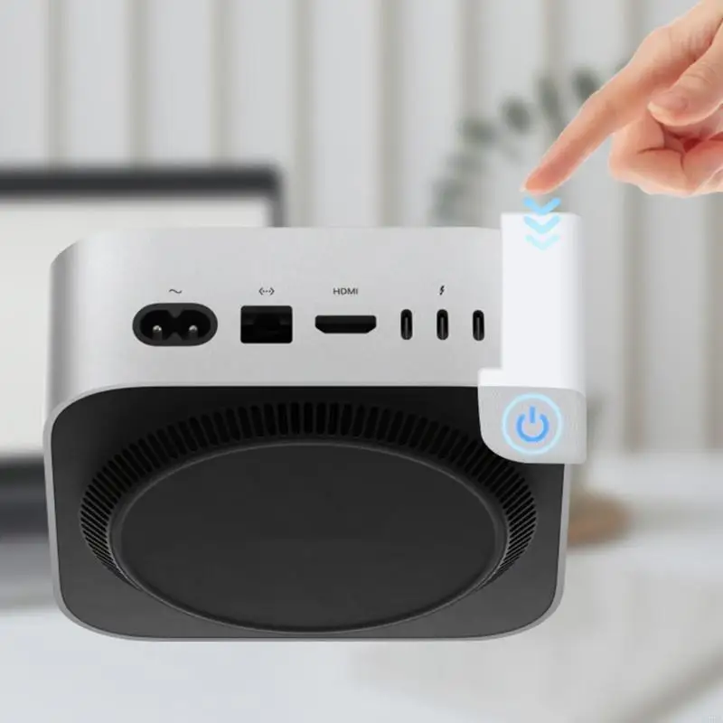 T5EA Instalación sin esfuerzo Botón encendido superior para mini M42024 Configuración oficina en casa