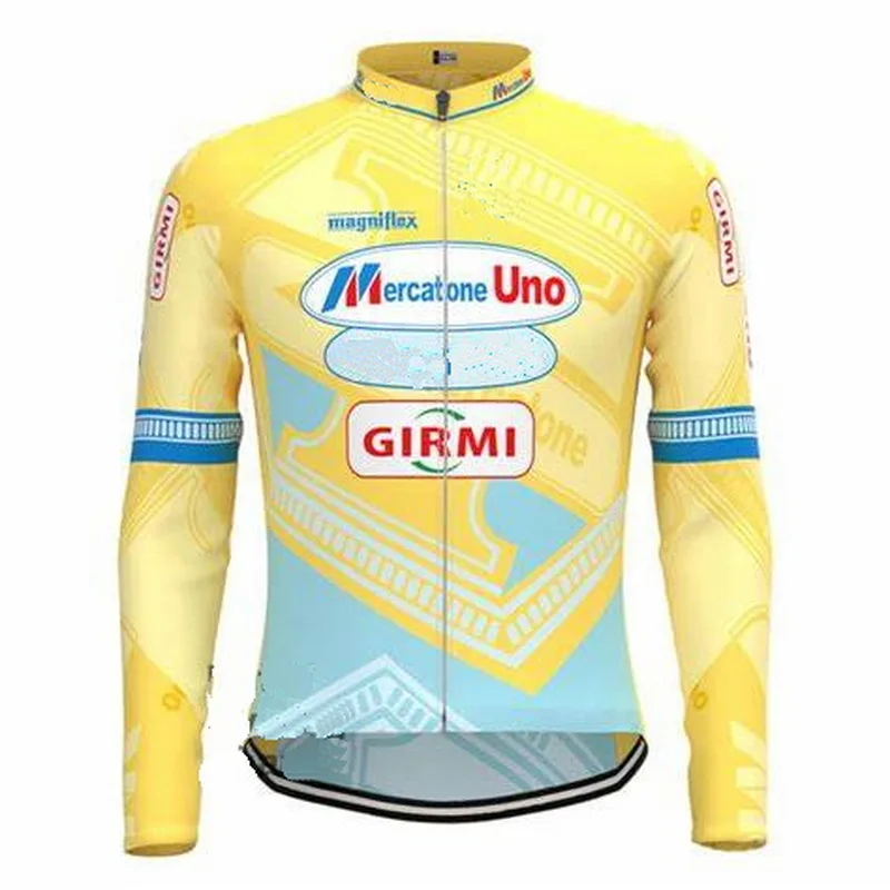 

Spring Summer Only Cycling Jerseys Mercatone Uno TEAM RETRO CLASSIC Long Sleeve Men Bike Wear Cycling Clothing