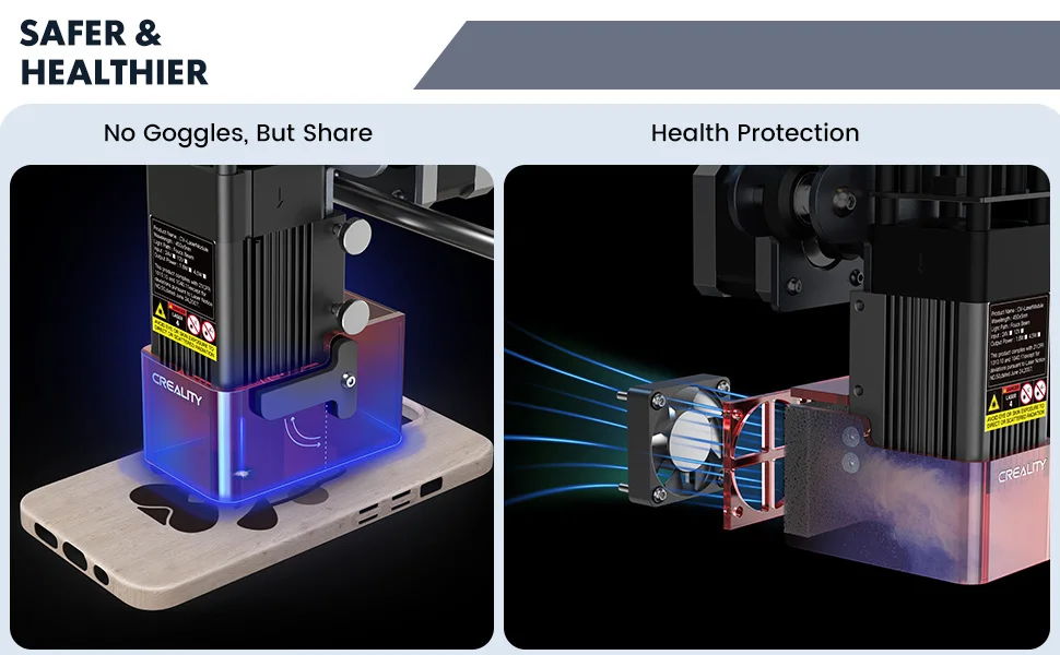 Creality Engraving Machine CR Falcon 24W Engraving Machine 5W Output Compressed Spot DIY Art Craft Logo Mark