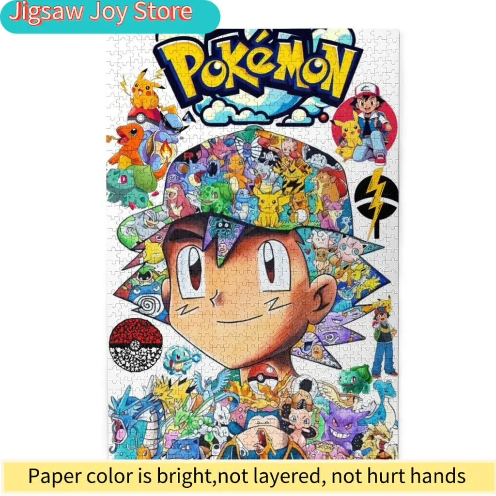 

Пазл с изображением Покемона Эша, высококачественные развлекательные игрушки, украшение для дома