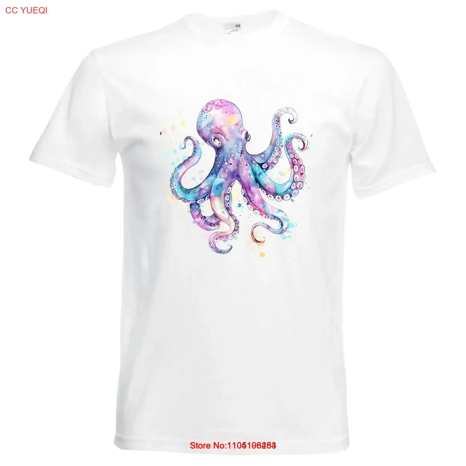 

OCTOPUS T Shirt vintage Washed Casual streetwear Stretched Top For Everyday Wear homme Comfortable designer clothes graphic