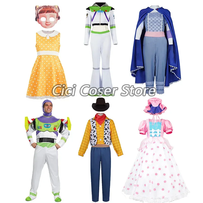 

qq28LQDress Up Toy Story Woody Costume Sets Halloween Carnival Cosplay Fancy Dress Party Gown