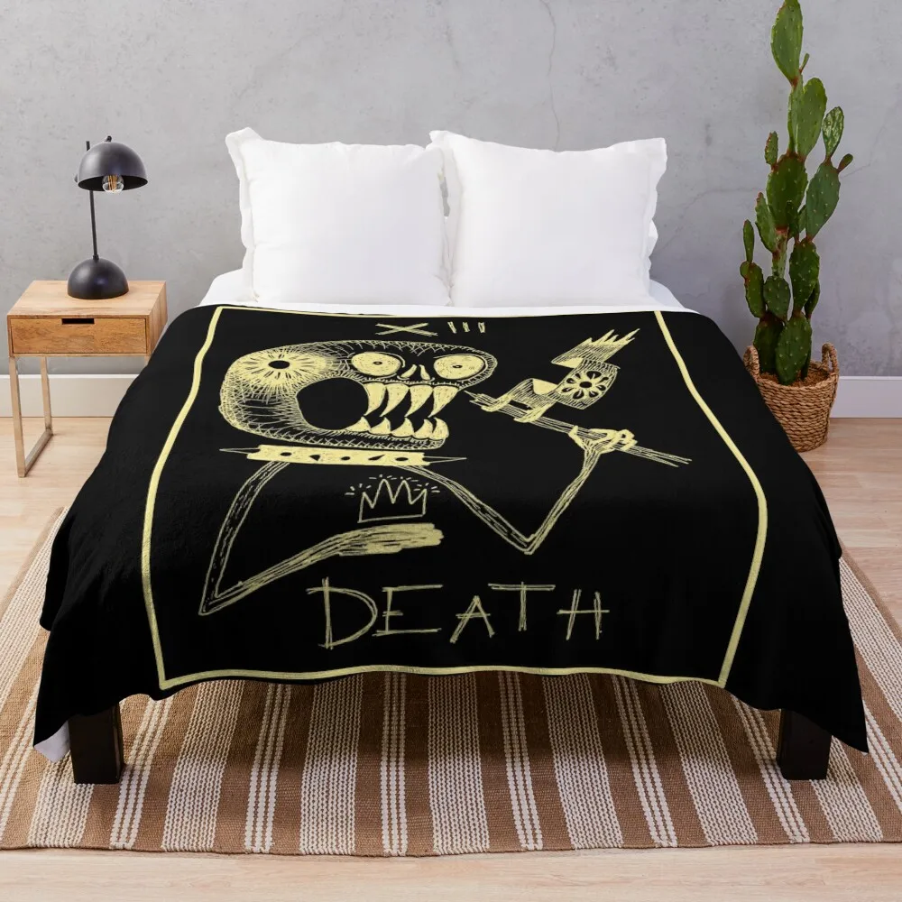 Death XIII Tarot Card Throw Blanket Sofa blankets and throws Furrys Blankets