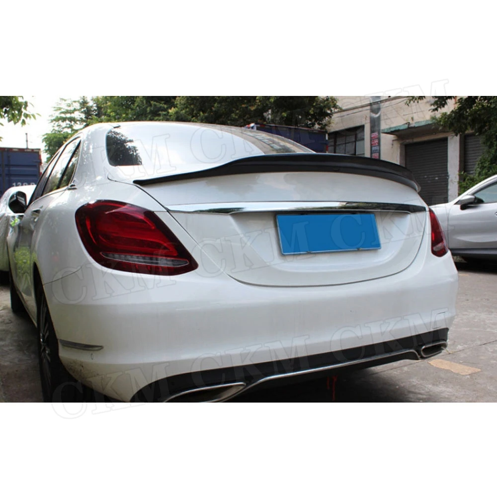 

Для E-класса W213 из углеродного волокна для Mercedes Benz 4-дверный седан E200 E220 E250 E300 2016-2019 Стайлинг автомобиля, задний спойлер багажника, крыло