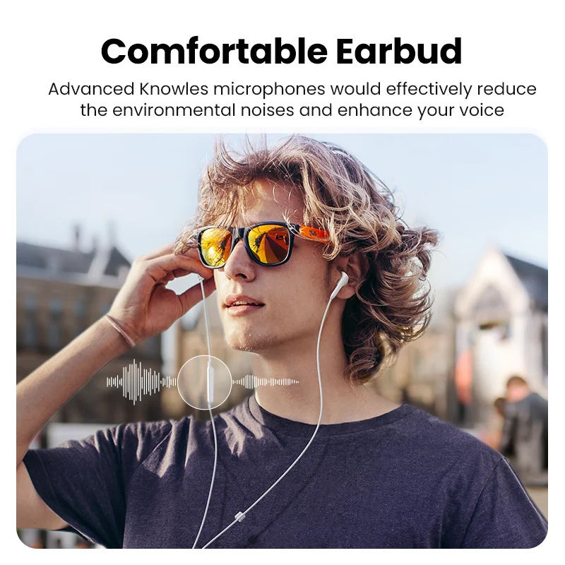 UGREEN – écouteurs filaires avec Microphone, oreillettes stéréo hi-fi, certifié MFi, 3.5mm, USB type-c, Lightning