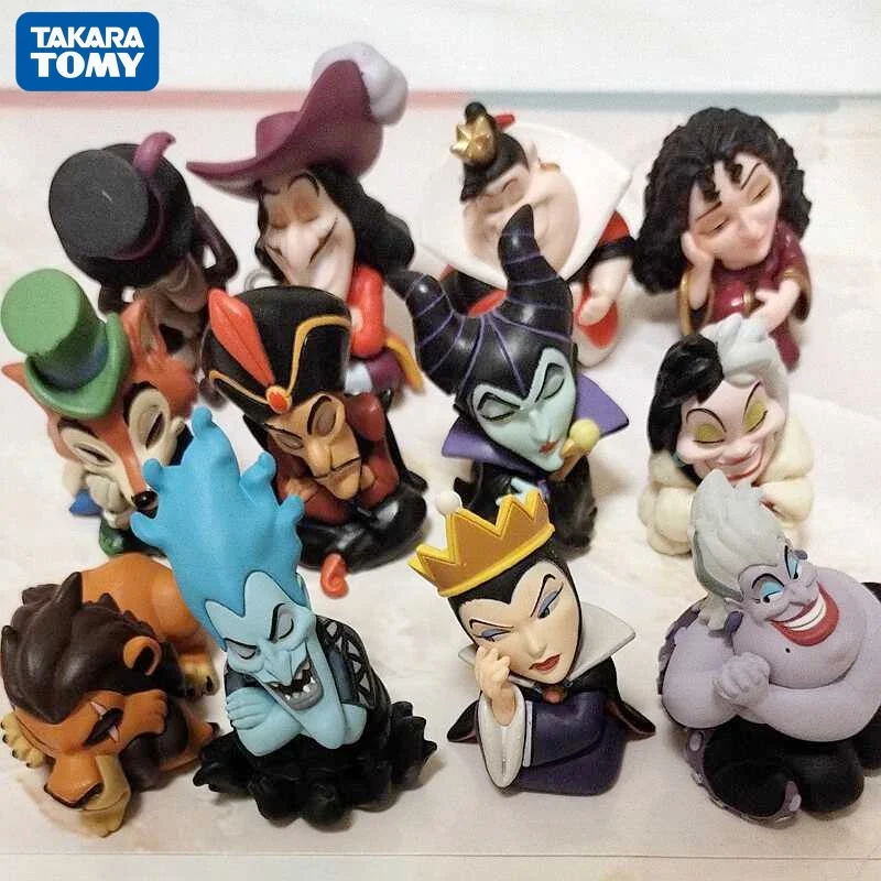 

Takara Tomy Disney Villains Shoulder Fig Sitting Villain Boss Collectible Gashapon Figure Maleficent Cruella Red Queen Ornament