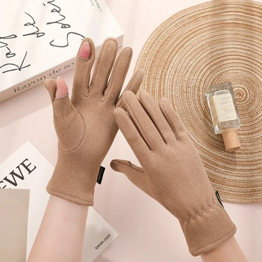 قفازات شتوية قطيفة جديدة دافئة قابلة للمس شاشة القيادة قفازات يندبروف قفازات التزلج الباردة الخريف والشتاء