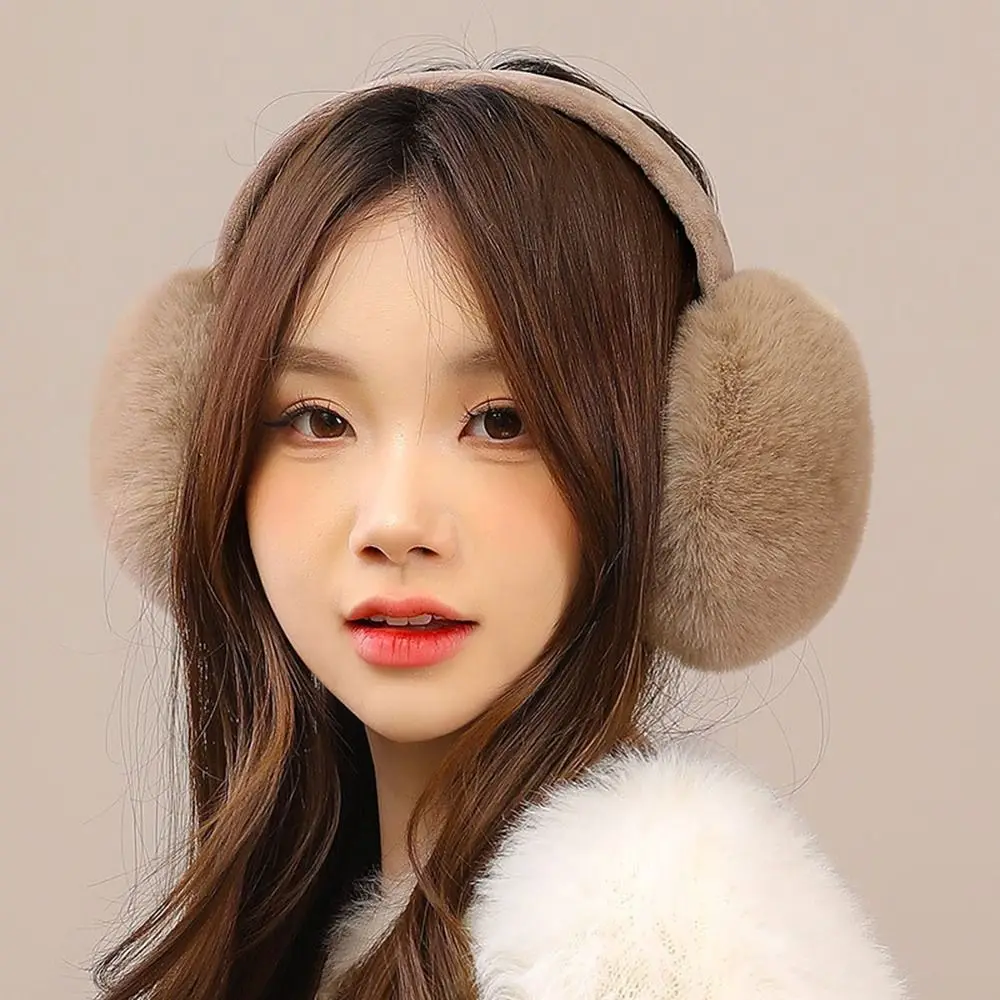 Fashion Plush Ear Warmer Anti-Freeze Collapsible Ear Cover Thickening Keep Warm Ear Muffs for Women Girls