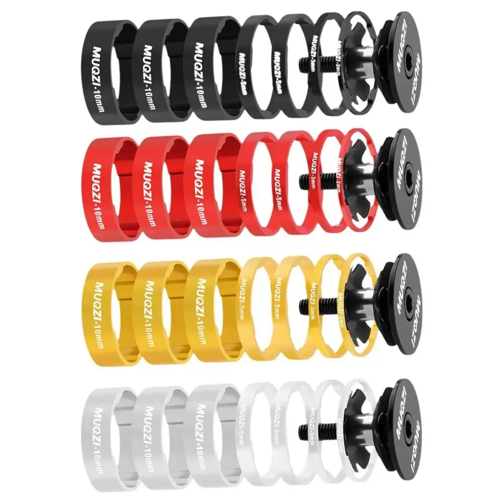 1 Set CNC Bicycle Headset Cover Anodizing Ultra-light Bicycle Stem Top Cap Straight Tube for 28.6mm Front Fork Stem