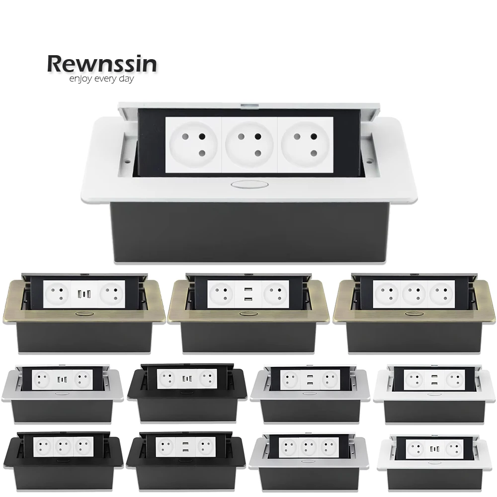 

Socket With Dual USB Type-C Suitable For Home Meeting Rooms Offices Hidden Multi-Functional Sockets Desktop Pop-up Sockets 250V