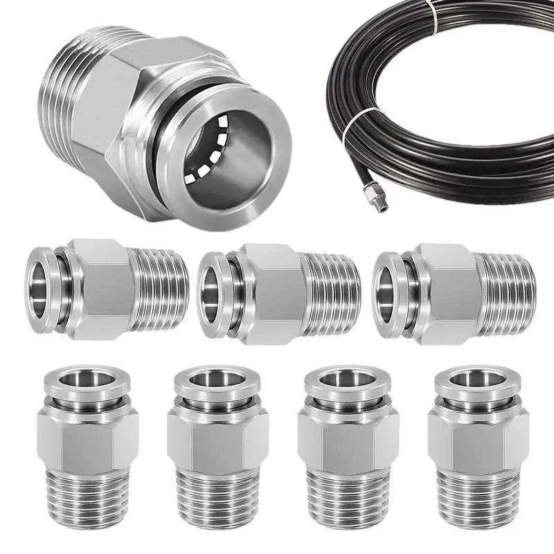 

8 PCS NPT Connector Air Hose Compressor Fitting Quick Connectors Coupler Quick Release Fitting