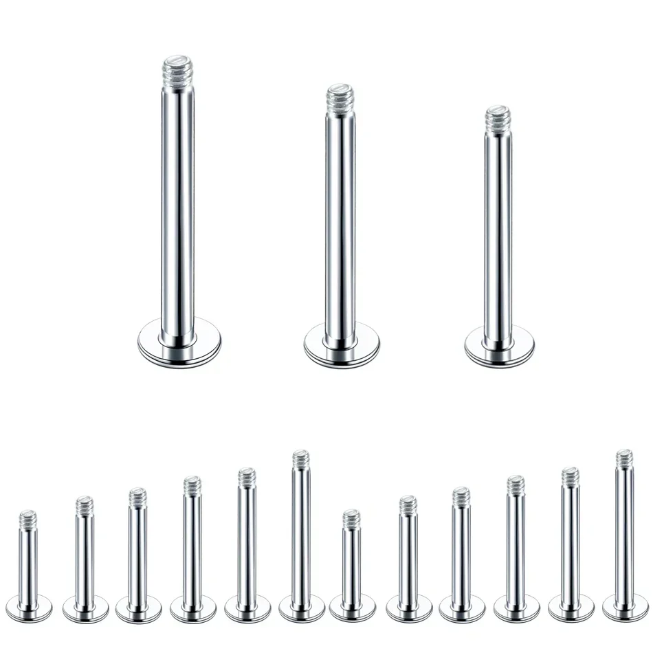 10/50/100Pcs Stainless Steel Piercing Labret Bar Labret Ring Earring Studs Replacement Piercing Earring Stud Body Jewelry gift