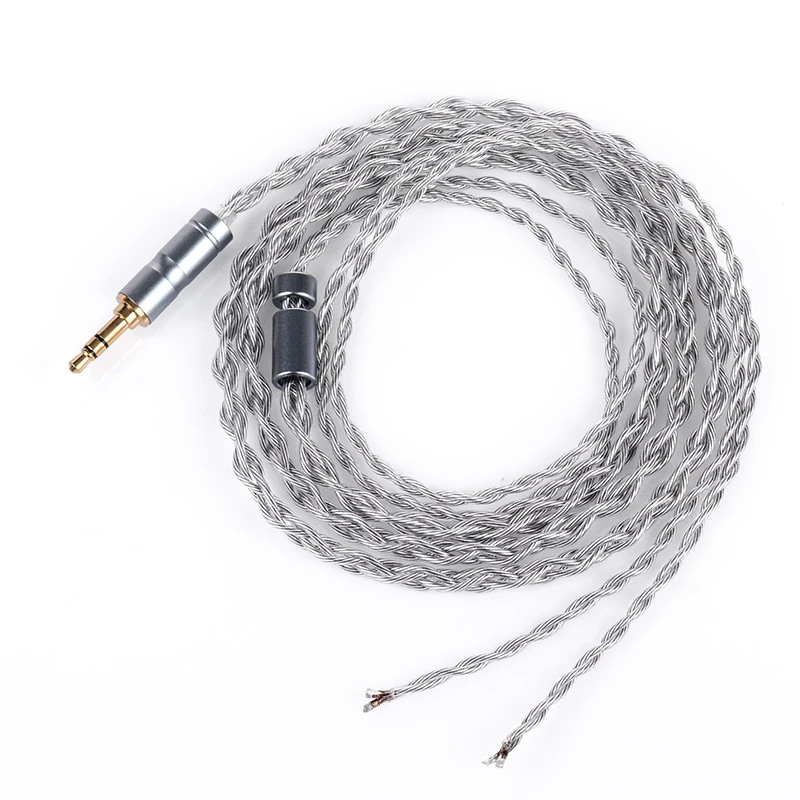 Koceta Posrebrzany Kabel IEM do Naprawy, Kabel HIFI 3.5mm 4.4mm, 1.2m, Kabel do Przewodów Słuchawkowych do HD201K420 Y30, Kabel do Konserwacji i Wymiany