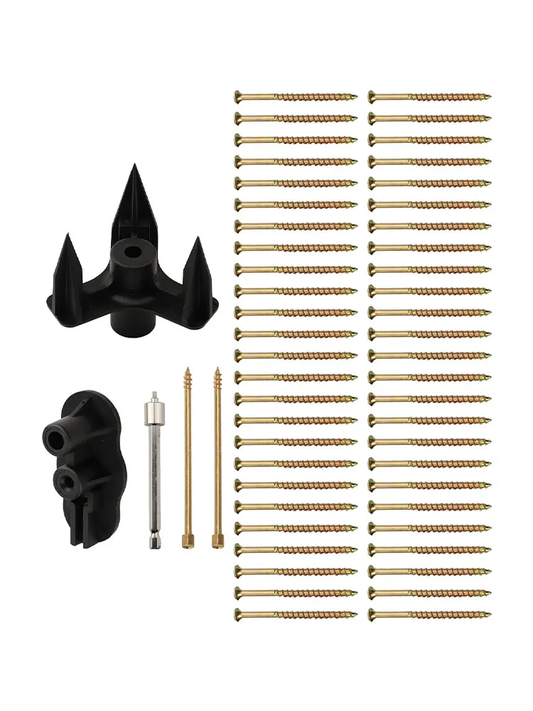 1set Floor Rattle Repair Kit Eliminate Squeaky Noise Specialty Scored Screws 2 Joist Detection Tools For Most Wood Floors Ground