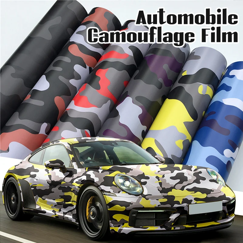 7 Kinds Waterproof Camo Vinyl Wrap Car Modification Motorcycle Decal Mirror Phone Laptop DIY Styling Camouflage Sticker Film PVC