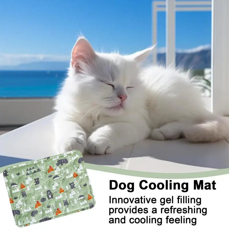 Cooling Mats For Dogs Breathable Self-Cooling Mat Pet Cooling Pad Rectangular Dog Bed Cooling Mat Cooling Dog Pad For Home