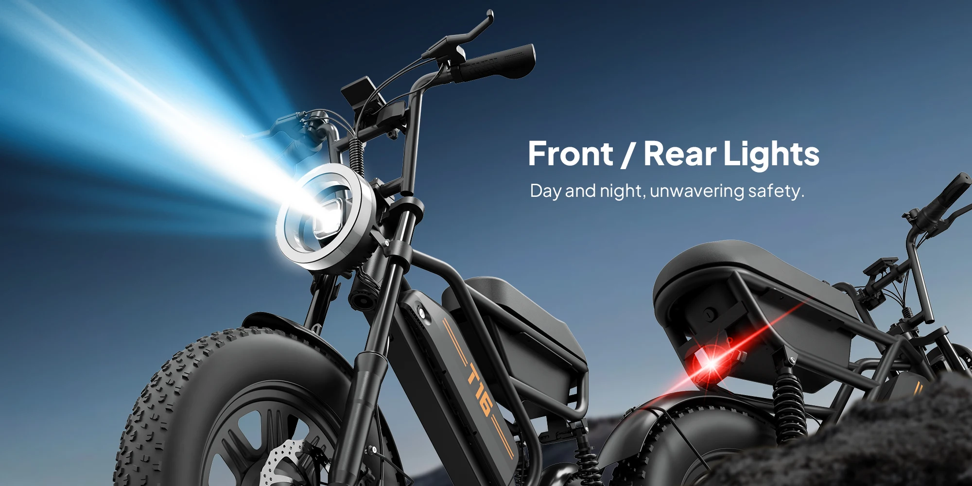 URLIFE T16 Die bevorzugte Option für Pendlerfahrten Elektrofahrrad 48V13AH Akku 16*3 Zoll Fat Tire Erwachsenen-Premium-Fahrrad – Detail 10