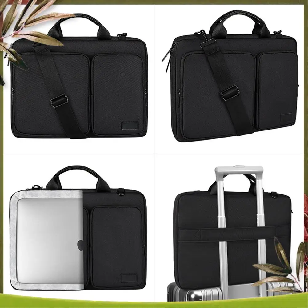 New-Zipper Binder With Sturdy Shoulder Strap & Multiple Pockets,For Office School Use, For Laptops,13.3 Inch