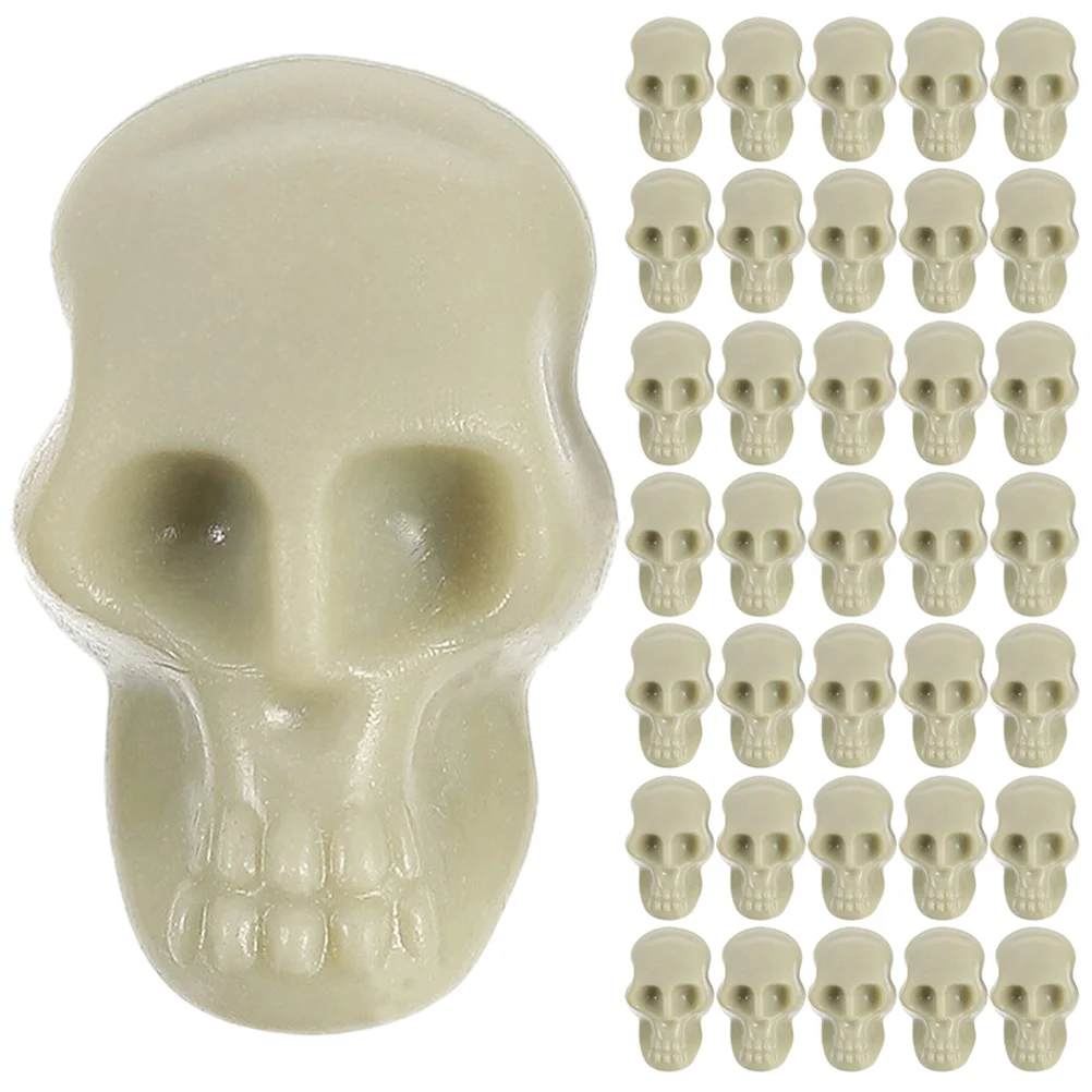 

100 Pcs DIY Accessories Halloween Skulls Small Models Decorations Outdoor Makeup Costume Props Mini Plastic Ornament Home