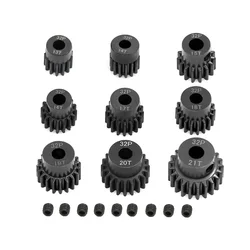 1 pz metallo acciaio 5mm 32P pignone ingranaggio motore 13T 14T 15T 16T 17T 18T 19T 20T 21T per 1/10 1/8 RC ricambi auto