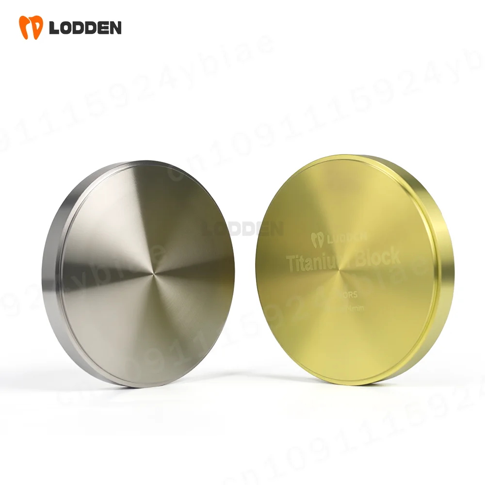 Dental Titanium Disk Gold/Silver TC4/GR5 for CAD CAM High Strength Titanium Alloy for Implant Abutments Prosthetic Accessories