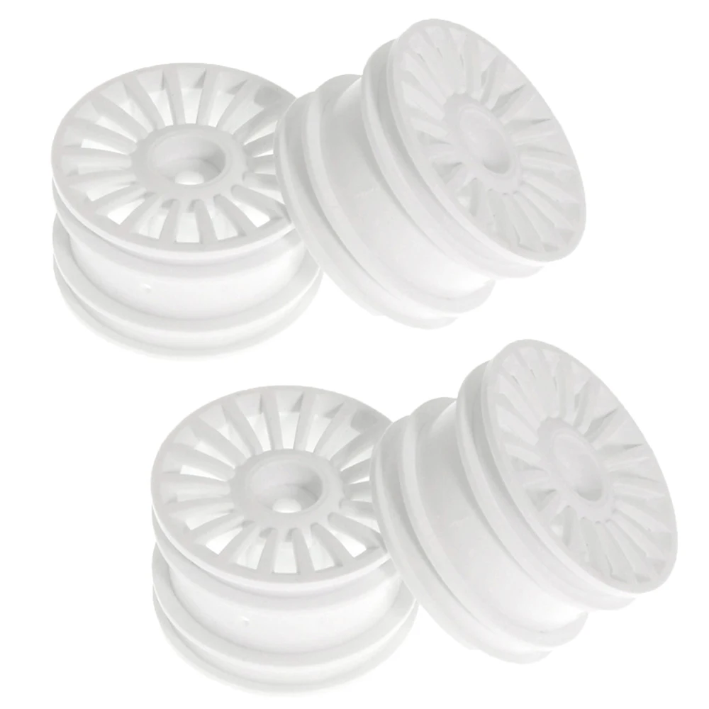 

4Pcs Wheel Hubs for Tamiya Plastics Wheel Rim Wheel Hubs Upgraded Replacement Repair Part RC Car White Wheel Hubs