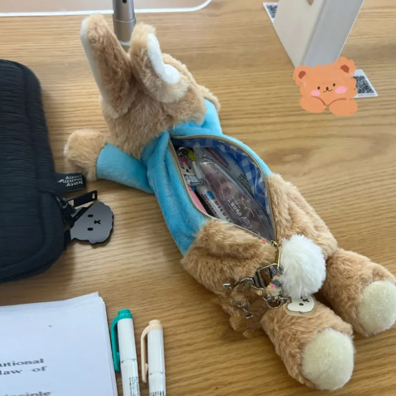 

Cute Plush Rabbit Pencil Bag Kawaii Cartoon Back To School Storage Bag Pen Case Stationery Student Stationery School Supplies