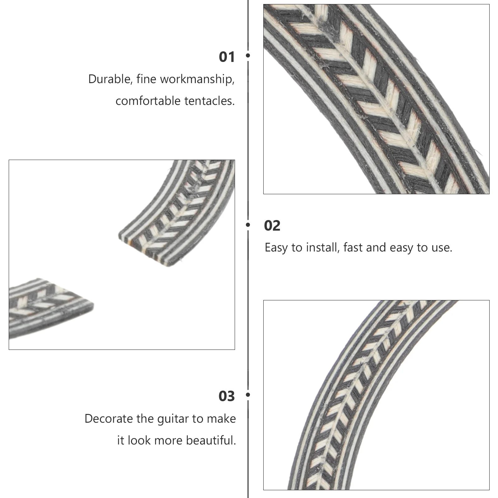 

Guitar Decoration Accessories Classical Inlay Stickers Soundhole Rosette Decal Acoustic Instrument Parts Durable Portable Easy